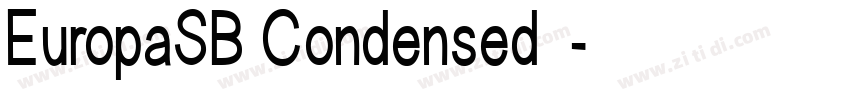 EuropaSB Condensed 语字体转换